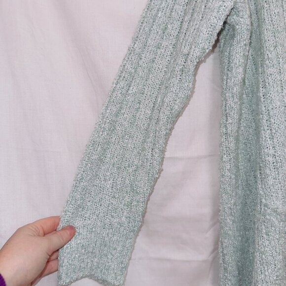 Cozy Casual Blue Long Sleeve Button Front Knit Cardigan Sweater size S/M - Picture 2 of 7